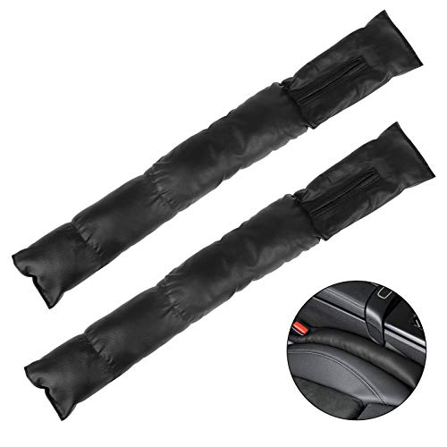 Jubaopen 2PCS Relleno Coche Almohadilla Relleno Coche Almohadillas de Relleno para Asientos de Automóvil Relleno Asiento Coche Prueba de Fugas para Accesorios Asientos de Coche (Negro, 46*7*4.2cm)